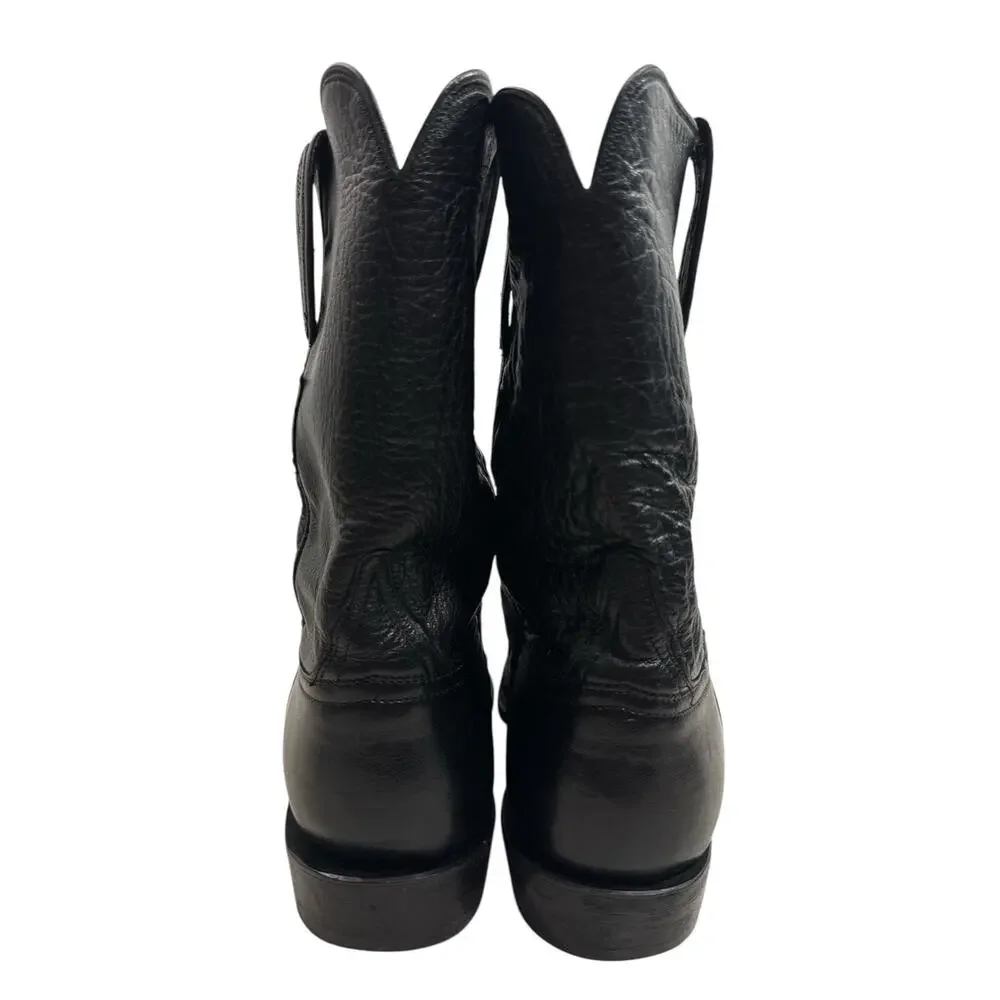 Lucchese Classics Handmade Black Leather Cowboy Boots USA Men’s 11 Est